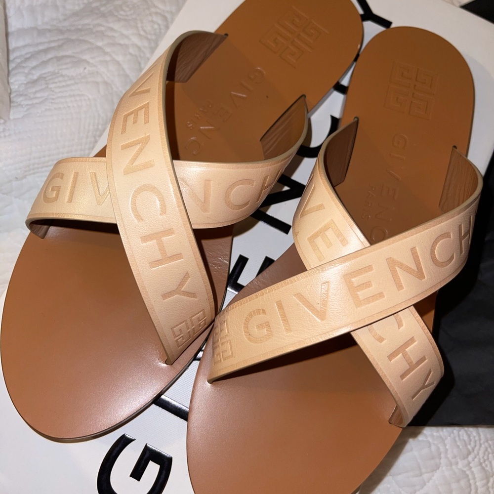 Givenchy Strap Sandal, Desert 38